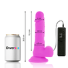 DIVERSIA - DILDO FLEXÍVEL COM VIBRAÇÃO LILÁS 20,5 CM -O- 4,2 CM