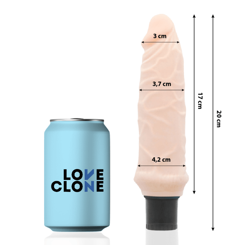 LOVECLONE - IVAR SELF LUBRICATION VIBRADOR 20 CM -O- 3.7 CM - Sensuana.es