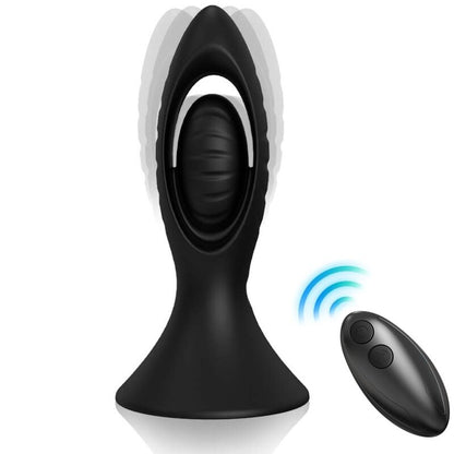 ARMONY - VIBRADOR & PLUG ANAL SILICONA NEGRO - Sensuana.es