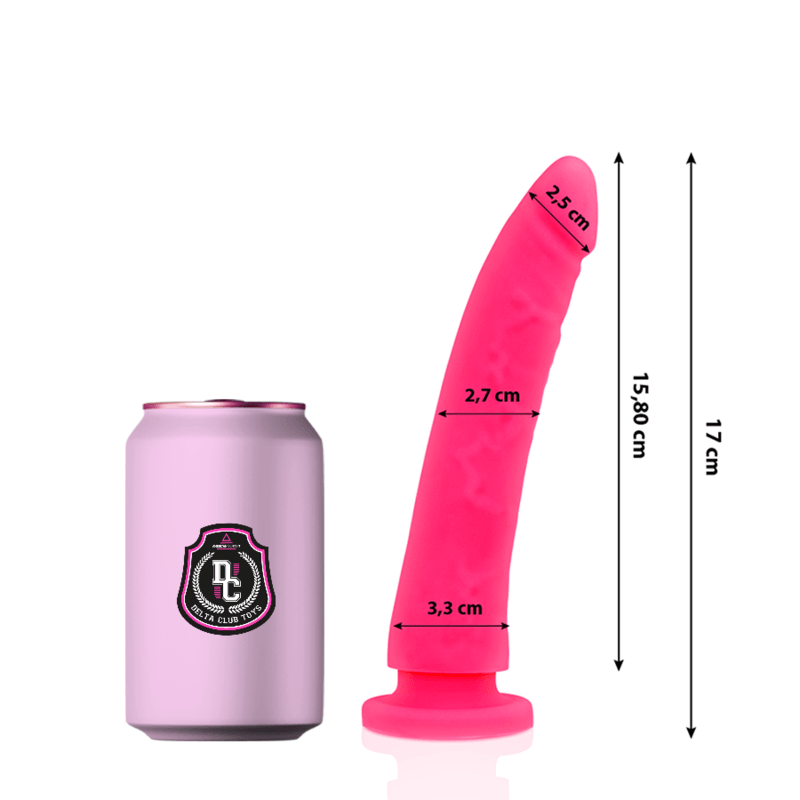 DELTA CLUB - TOYS DILDO ROSA SILICONA MEDICA 17 CM -O- 3 CM - Sensuana.es