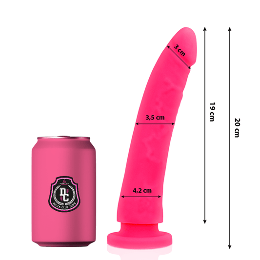 DELTA CLUB - TOYS DILDO ROSA SILICONA MEDICA 20 CM -O- 4 CM - Sensuana.es