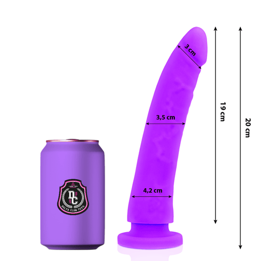 DELTA CLUB - TOYS DILDO LILA SILICONA MEDICA 20 CM -O- 4 CM - Sensuana.es