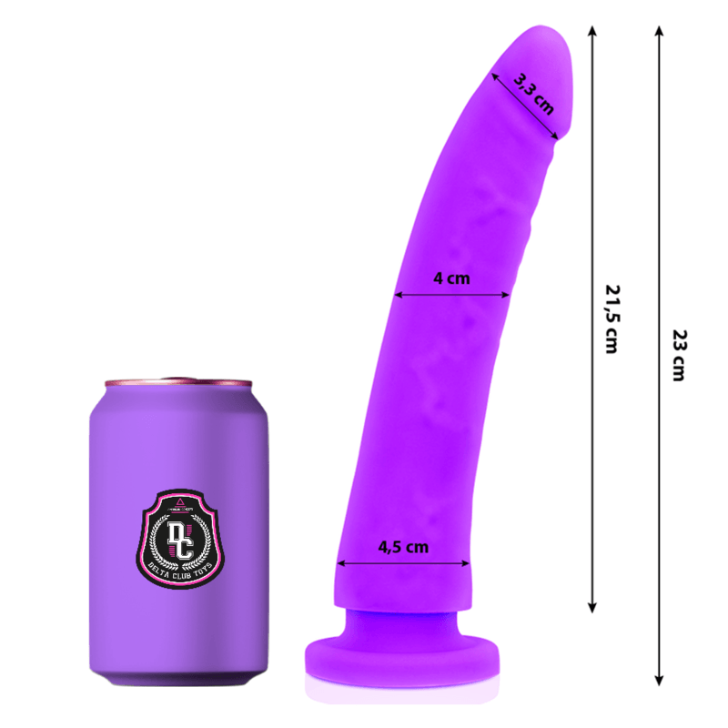 DELTA CLUB - LILAC DILDO TOYS MEDICAL SILICONE 23 CM -O- 4.5 CM