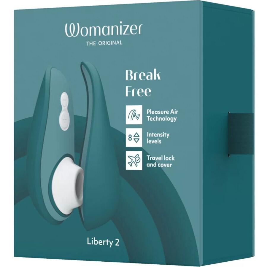 WOMANIZER - LIBERTY 2 ESTIMULADOR & SUCCIONADOR CLITORIS VERDE CLARO - Sensuana.es