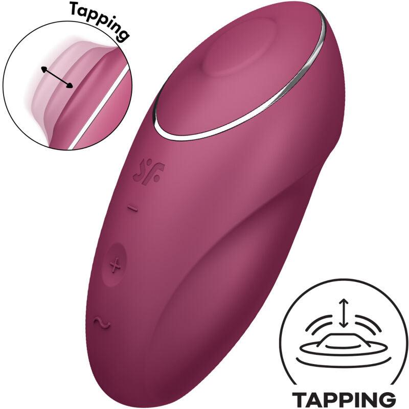 SATISFYER - TAP & CLIMAX 1 VIBRADOR LAY-ON ROJO - Sensuana.es