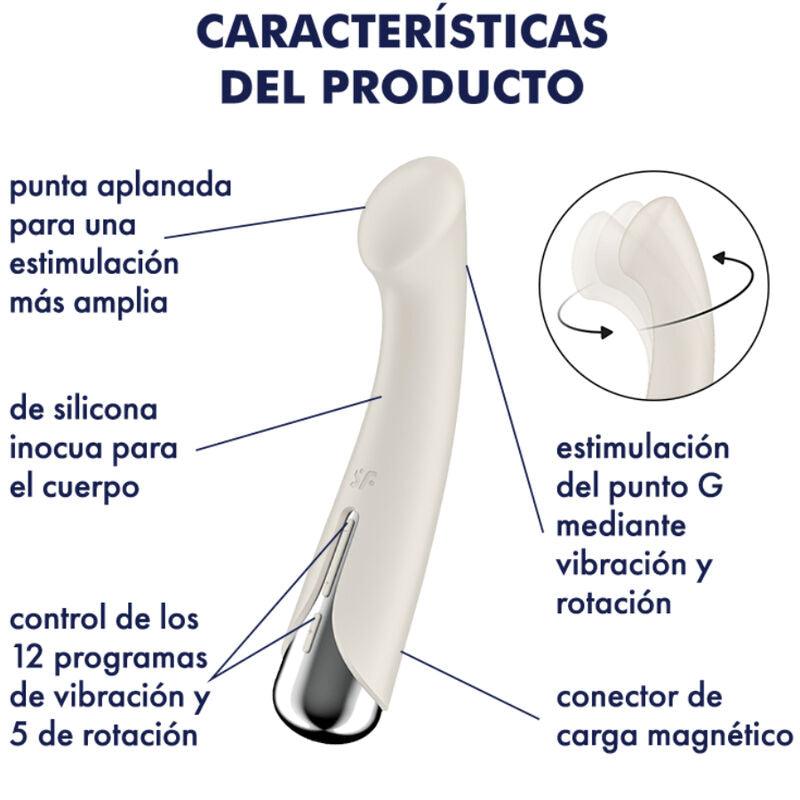 SATISFYER - SPINNING G-SPORT 1 VIBRADOR ROTADOR ROJO - Sensuana.es