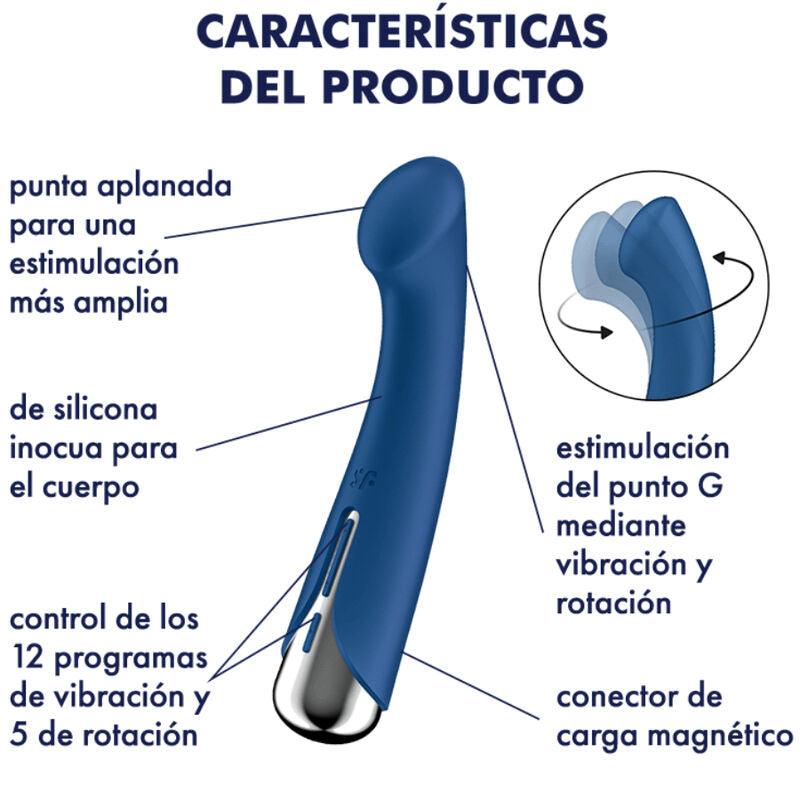 SATISFYER - SPINNING G-SPORT 1 VIBRADOR ROTADOR ROJO - Sensuana.es