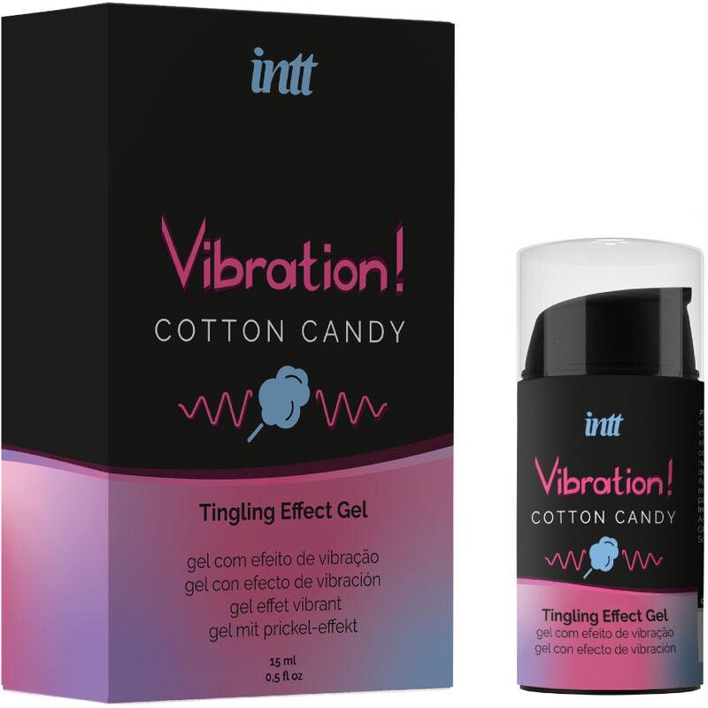 INTT - GEL EFECTO VIBRADOR UNISEX ALGODON DE AZUCAR 15 ML - Sensuana.es