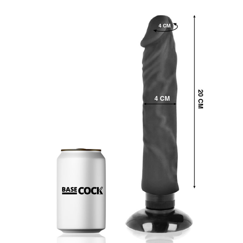 BASECOCK - VIBRADOR REALISTICO 2-1 NATURAL 20 CM -O- 4 CM - Sensuana.es