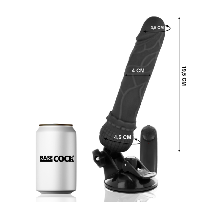 BASECOCK - VIBRADOR REALISTICO CONTROL REMOTO NATURAL 19.5 CM -O- 4 CM - Sensuana.es