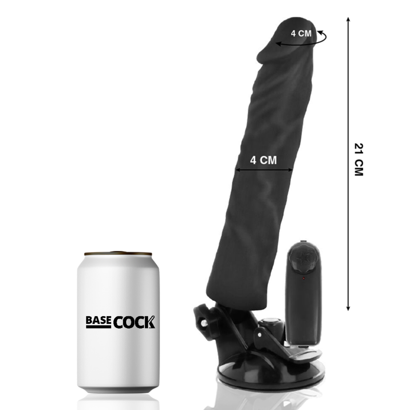 BASECOCK - VIBRADOR REALISTICO CONTROL REMOTO NATURAL 21 CM -O- 4 CM - Sensuana.es