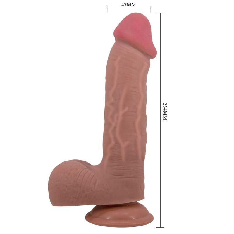 PRETTY LOVE - SLIDING SKIN SERIES DILDO REALÍSTICO CON VENTOSA PIEL DESLIZANTE MULATO 23.4 CM - Sensuana.es