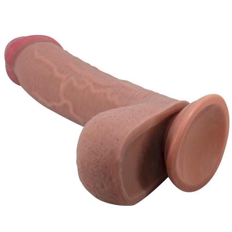 PRETTY LOVE - SLIDING SKIN SERIES DILDO REALÍSTICO CON VENTOSA PIEL DESLIZANTE MULATO 23.4 CM - Sensuana.es