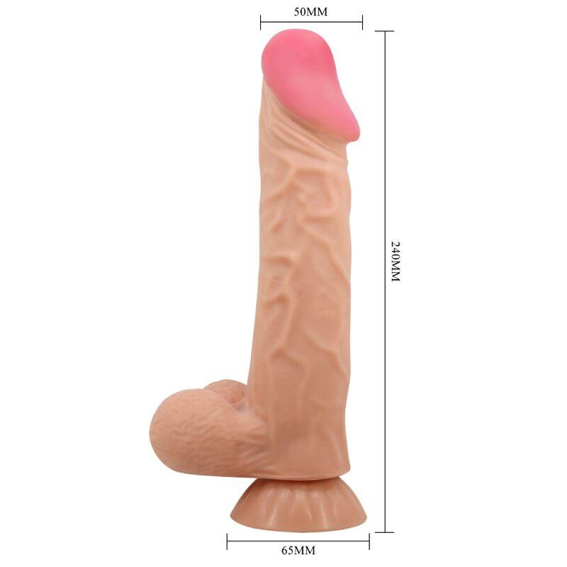 PRETTY LOVE - SLIDING SKIN SERIES DILDO REALÍSTICO CON VENTOSA PIEL DESLIZANTE CONTROL REMOTO NATURAL 24 CM - Sensuana.es