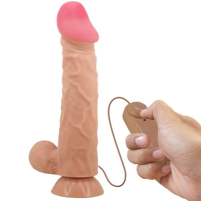 PRETTY LOVE - SLIDING SKIN SERIES DILDO REALÍSTICO CON VENTOSA PIEL DESLIZANTE CONTROL REMOTO NATURAL 24 CM - Sensuana.es