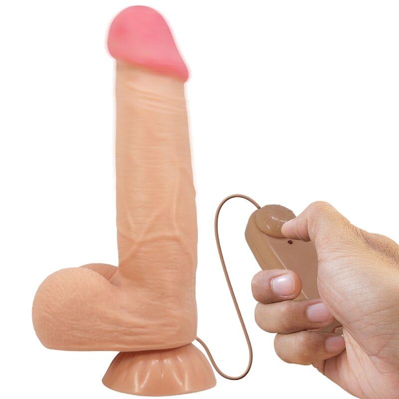 PRETTY LOVE - SLIDING SKIN SERIES DILDO REALÍSTICO CON VENTOSA PIEL DESLIZANTE CONTROL REMOTO NATURAL 21.8 CM - Sensuana.es