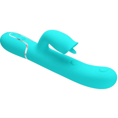 PRETTY LOVE - VIBRADOR RABBIT CON LICKING VERDE AGUA - Sensuana.es