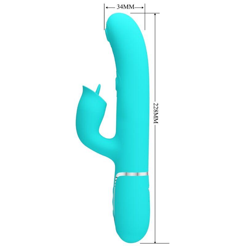 PRETTY LOVE - VIBRADOR RABBIT CON LICKING VERDE AGUA - Sensuana.es