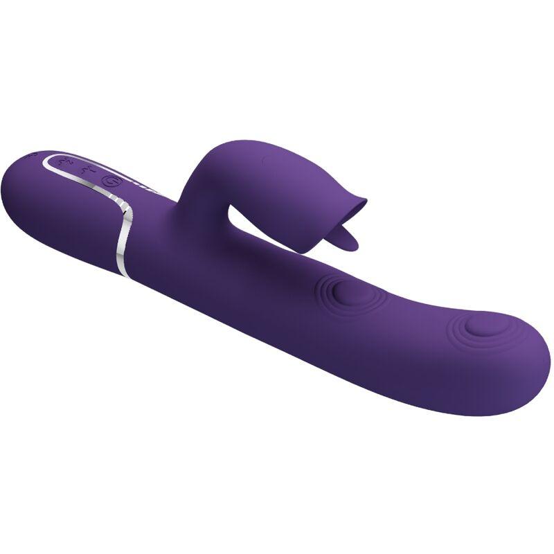 PRETTY LOVE - VIBRADOR RABBIT CON LICKING MORADO - Sensuana.es