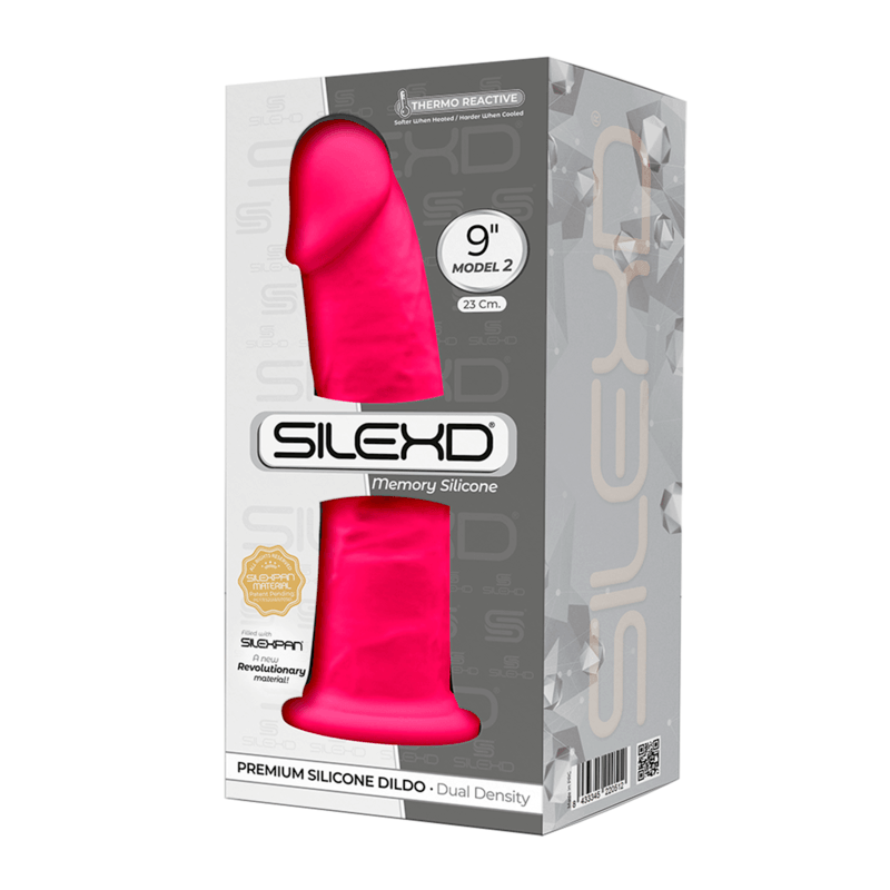 SILEXD - MODELO 2 PENE REALISTICO SILICONA PREMIUM SILEXPAN FUCSIA 23 CM - Sensuana.es