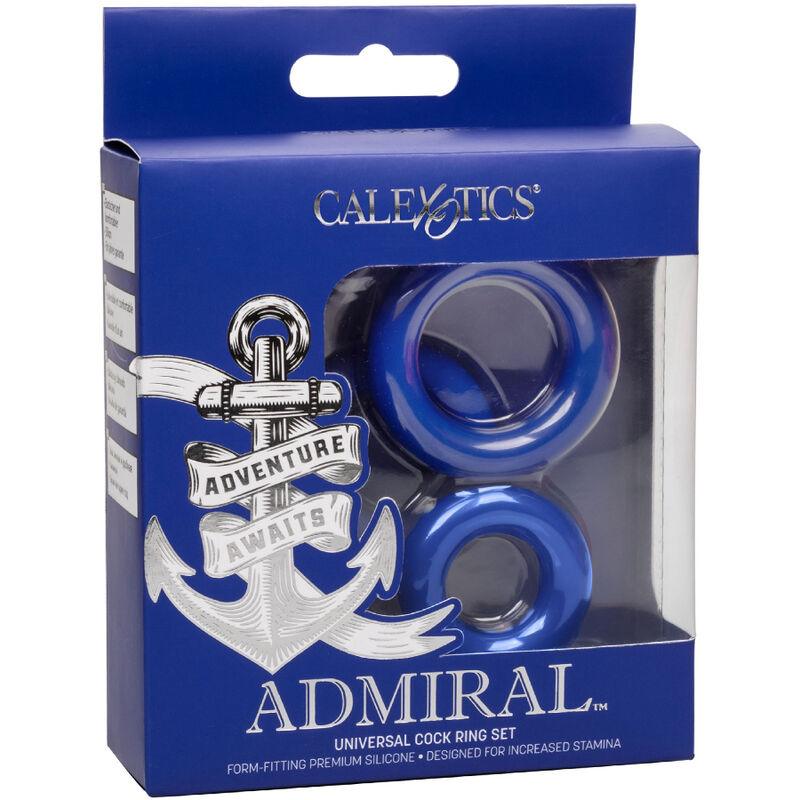 CALEXOTICS - ADMIRAL SET 3 ANILLOS PARA PENE AZUL - Sensuana.es