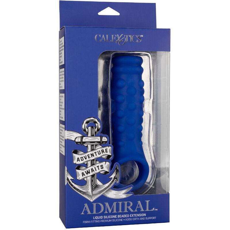 CALEXOTICS - ADMIRAL BEADED FUNDA PENE SILICONA LÍQUIDA AZUL - Sensuana.es