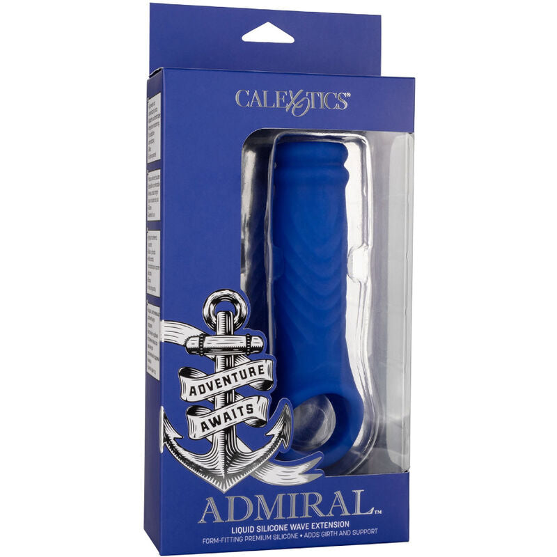 CALEXOTICS - ADMIRAL WAVE FUNDA PENE SILICONA LÍQUIDA AZUL - Sensuana.es