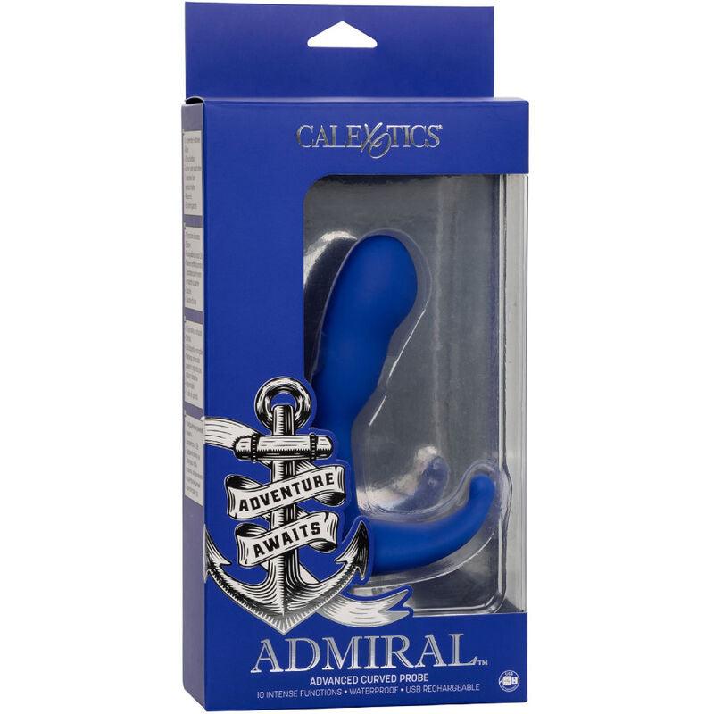 CALEXOTICS - ADMIRAL CURVED ESTIMULADOR & VIBRADOR ANAL AZUL - Sensuana.es