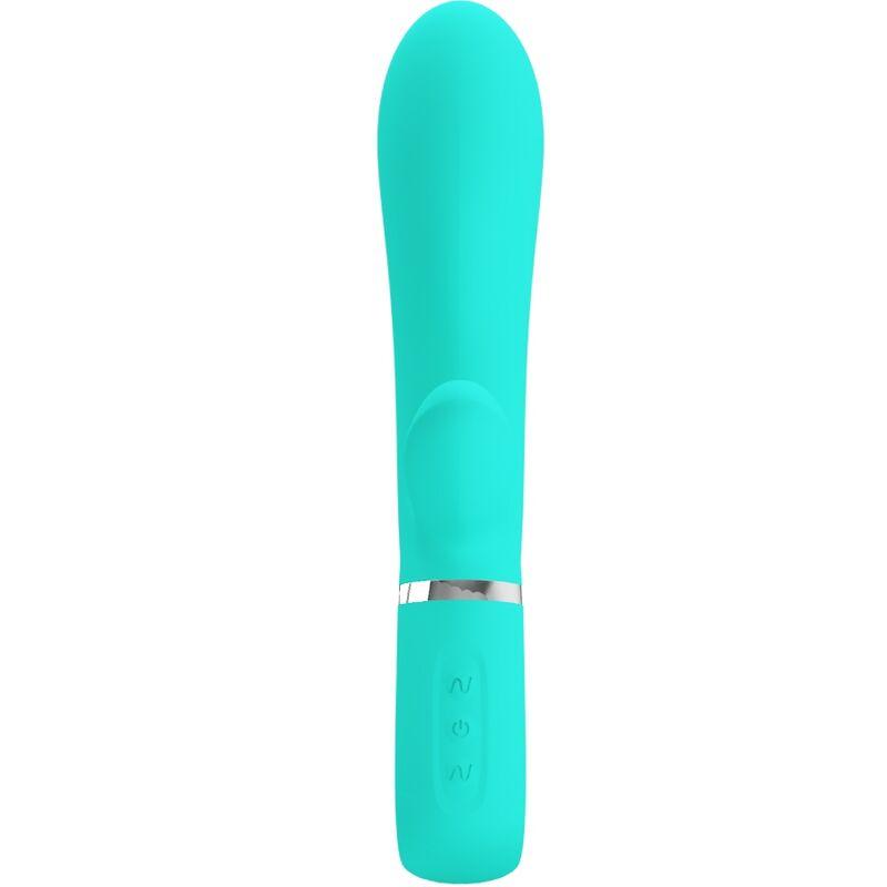 PRETTY LOVE - THOMAS VIBRADOR PUNTO G MULTIFUNCIÓN VERDE AGUA - Sensuana.es