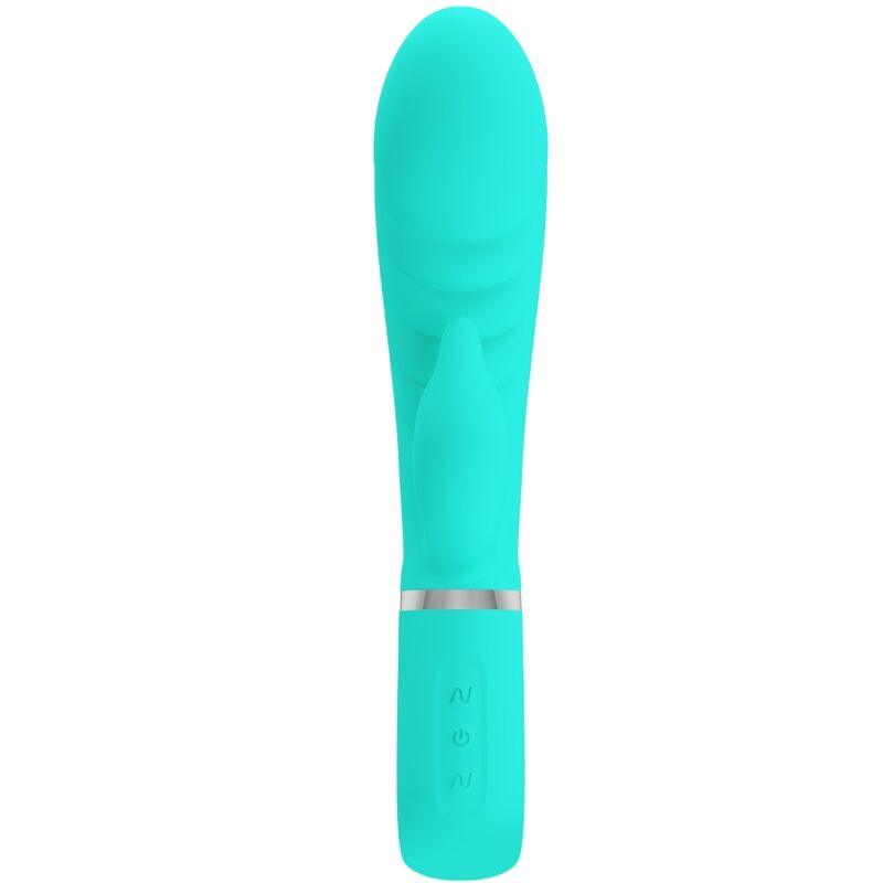 PRETTY LOVE - PRESCOTT VIBRADOR PUNTO G MULTIFUNCIÓN VERDE AGUA - Sensuana.es