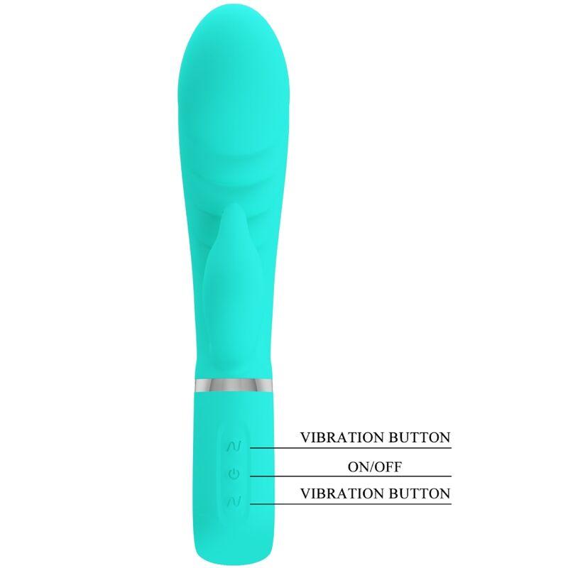 PRETTY LOVE - PRESCOTT VIBRADOR PUNTO G MULTIFUNCIÓN VERDE AGUA - Sensuana.es