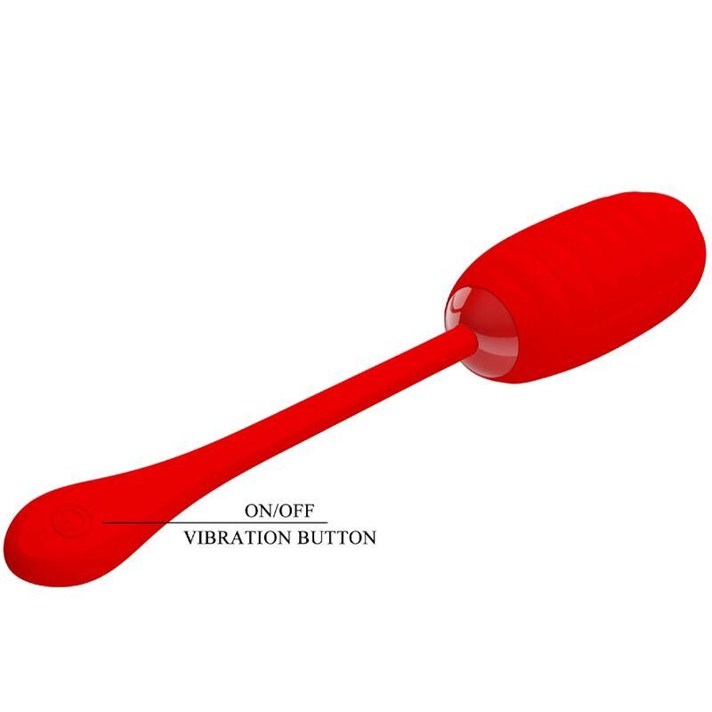 PRETTY LOVE - KIRK HUEVO VIBRADOR RECARGABLE ROJO - Sensuana.es