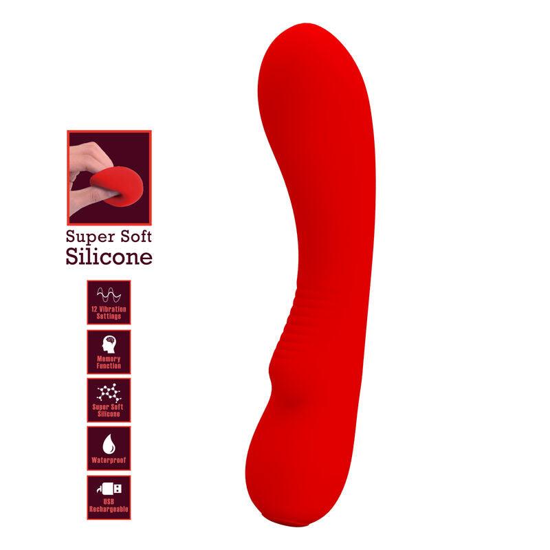 PRETTY LOVE - PRESCOTT VIBRADOR RECARGABLE ROJO - Sensuana.es