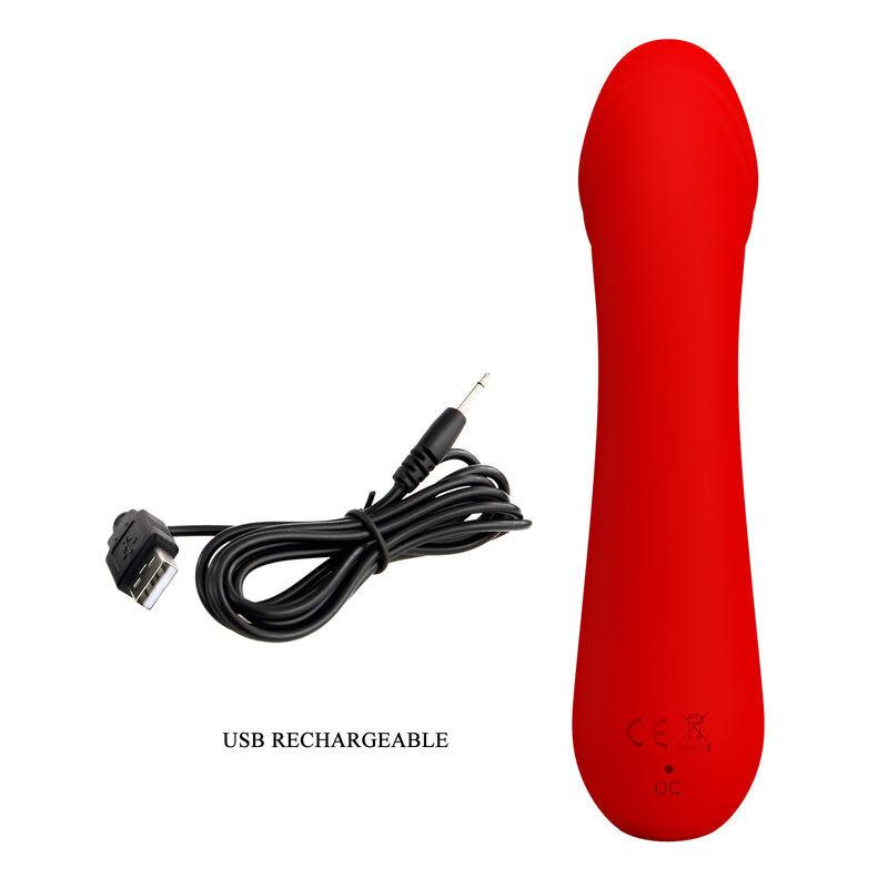 PRETTY LOVE - CETUS VIBRADOR RECARGABLE ROJO - Sensuana.es