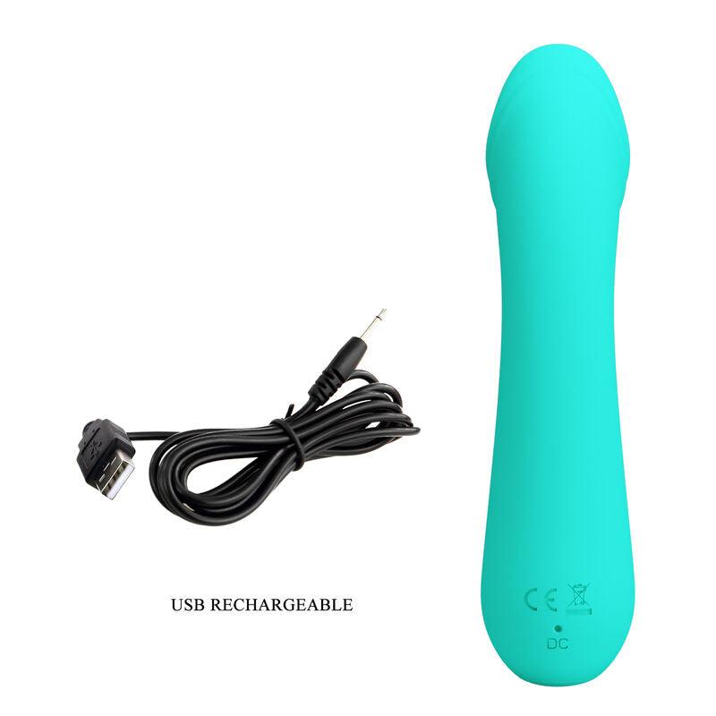 PRETTY LOVE - CETUS VIBRADOR RECARGABLE VERDE AGUA - Sensuana.es