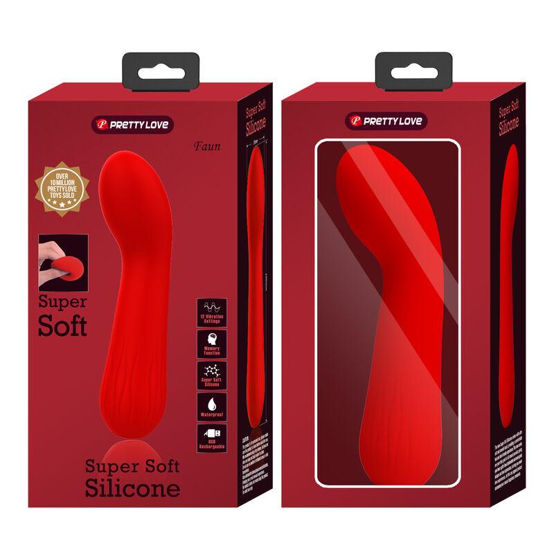 PRETTY LOVE - FAUN VIBRADOR RECARGABLE ROJO - Sensuana.es