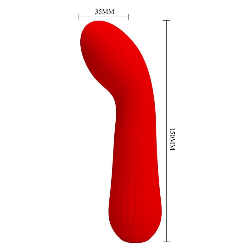 PRETTY LOVE - FAUN VIBRADOR RECARGABLE ROJO - Sensuana.es