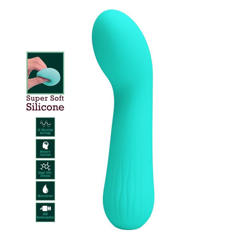 PRETTY LOVE - FAUN VIBRADOR RECARGABLE VERDE AGUA - Sensuana.es