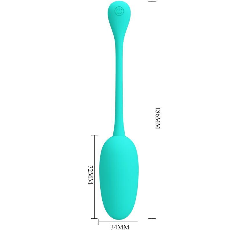 PRETTY LOVE - KNUCKER HUEVO VIBRADOR RECARGABLE VERDE AGUA - Sensuana.es