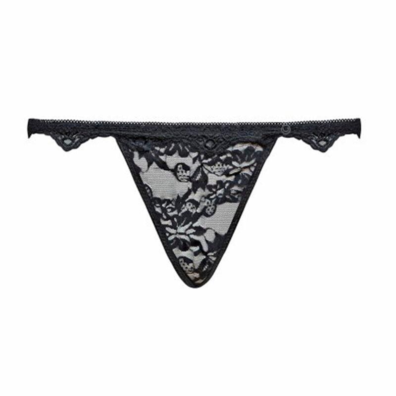 LIVCO CORSETTI FASHION - BELITA LC 90231 SUJETADOR + PANTY + LIGUERO NEGRO S/M - Sensuana.es