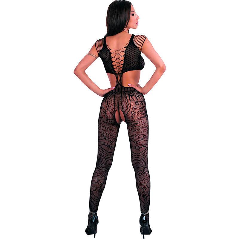 LIVCO CORSETTI FASHION - BODYSTOCKING TUBIANA NEGRO TALLA ÚNICA - Sensuana.es