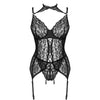 LIVCO CORSETTI FASHION - GIELLANDRA FOR THE SENSES COLLECTION CORSET + PANTY NEGRO S/M - Sensuana.es