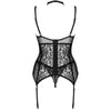 LIVCO CORSETTI FASHION - GIELLANDRA FOR THE SENSES COLLECTION CORSET + PANTY NEGRO S/M - Sensuana.es