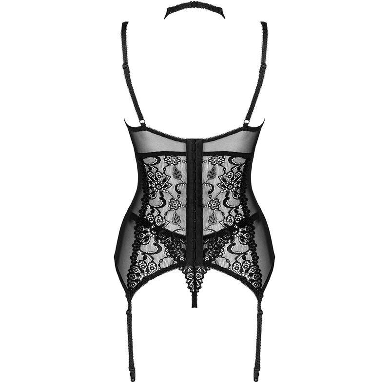 LIVCO CORSETTI FASHION - GIELLANDRA FOR THE SENSES COLLECTION CORSET + PANTY NEGRO S/M - Sensuana.es