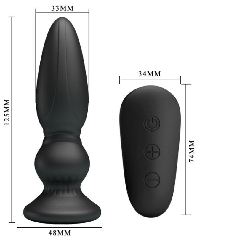 MR PLAY - VIBRADOR POTENTE CONTROL REMOTO ANAL PLUG NEGRO - Sensuana.es