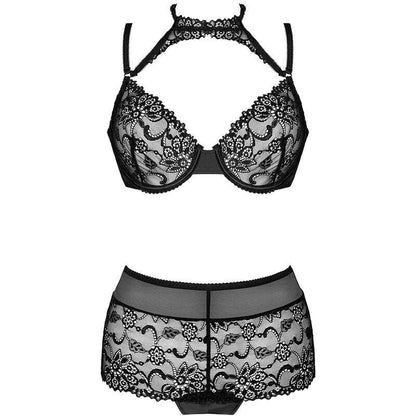 LIVCO CORSETTI FASHION - LINERA FOR THE SENSES COLLECTION SUJETADOR + PANTY NEGRO S/M - Sensuana.es