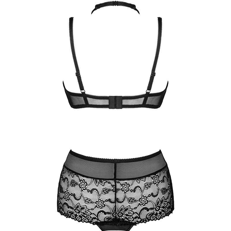 LIVCO CORSETTI FASHION - LINERA FOR THE SENSES COLLECTION SUJETADOR + PANTY NEGRO S/M - Sensuana.es