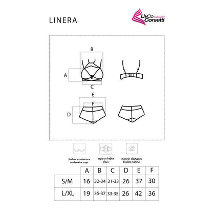 LIVCO CORSETTI FASHION - LINERA FOR THE SENSES COLLECTION SUJETADOR + PANTY NEGRO S/M - Sensuana.es