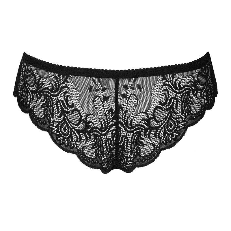 LIVCO CORSETTI FASHION - LOVE STORY LC 90679 PANTY CROTCHLESS NEGRO S/M - Sensuana.es