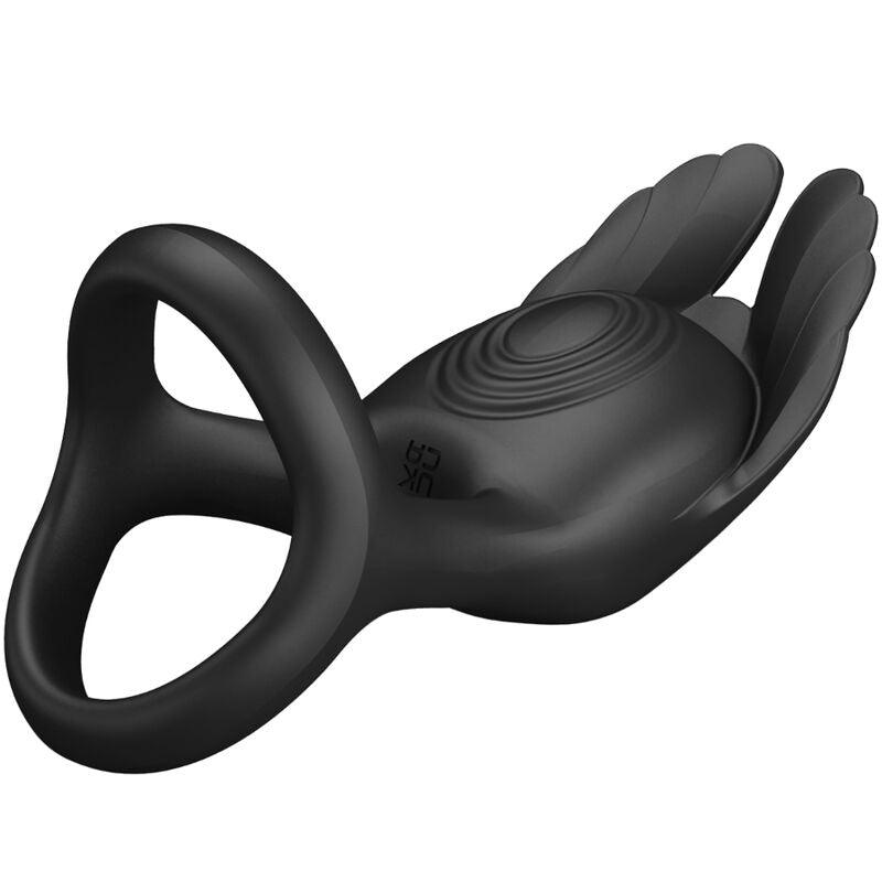 PRETTY LOVE - ANILLO VIBRADOR SILAS 7 VIBRACIONES SILICONA NEGRO - Sensuana.es